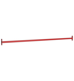 Barres fixes d'exercice 2 pcs 125 cm Acier Rouge