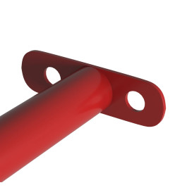 Barres fixes d'exercice 2 pcs 125 cm Acier Rouge