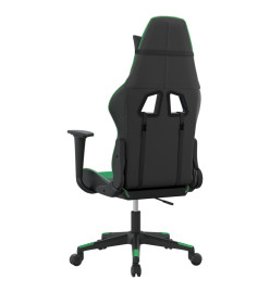 Chaise de jeu Noir et vert Similicuir