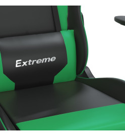 Chaise de jeu Noir et vert Similicuir