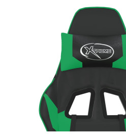 Chaise de jeu Noir et vert Similicuir