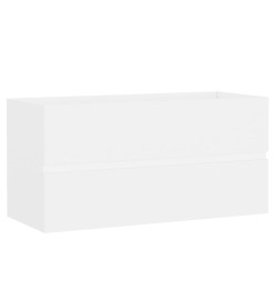 Armoire d'évier Blanc 90x38,5x45 cm Aggloméré