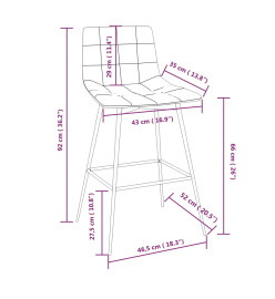 Tabouret de bar Noir Velours