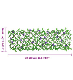  Treillis de lierre artificiel extensible vert 180x70 cm