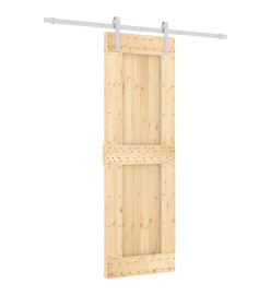 Porte coulissante et kit de quincaillerie 70x210 cm pin massif