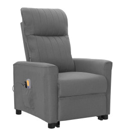 Fauteuil de massage inclinable Gris clair Tissu