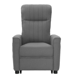 Fauteuil de massage inclinable Gris clair Tissu