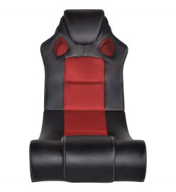 Fauteuil à bascule à enceinte Noir et rouge Similicuir