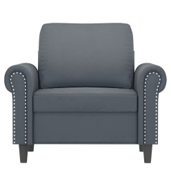 Fauteuil Gris foncé 60 cm Velours