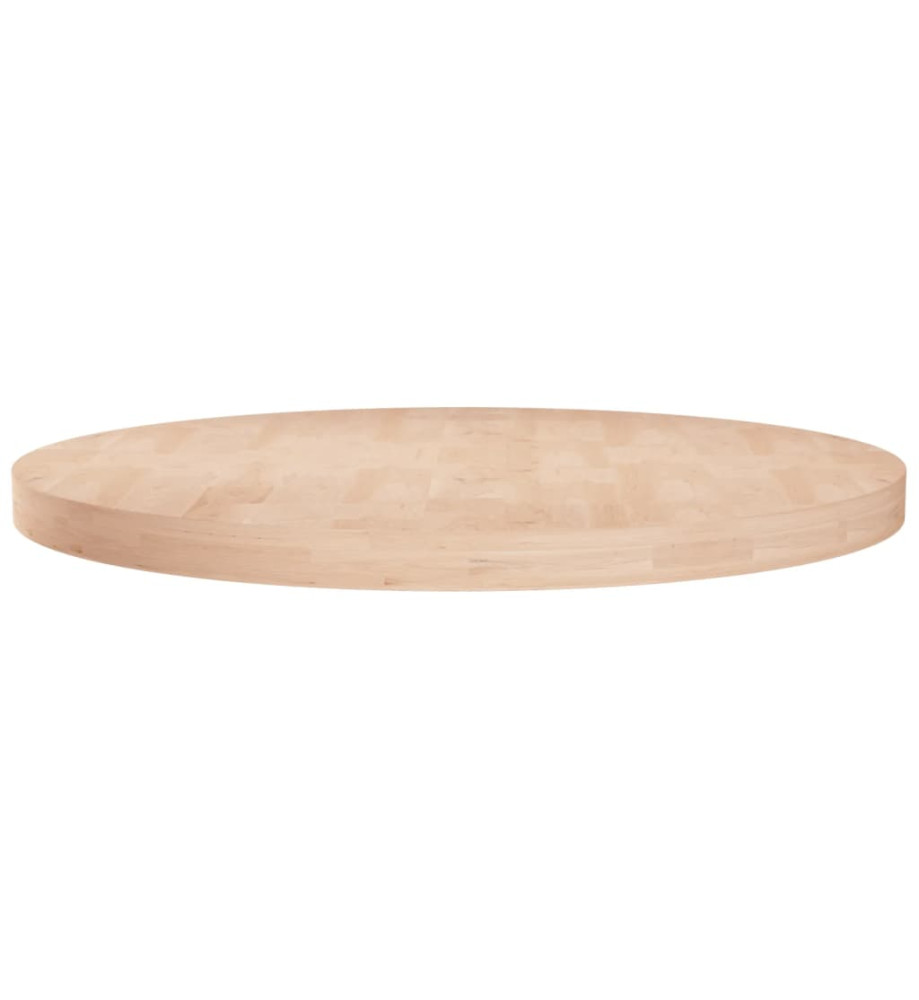 Dessus de table rond Ø70x4 cm Bois de chêne massif non traité