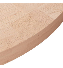 Dessus de table rond Ø70x4 cm Bois de chêne massif non traité