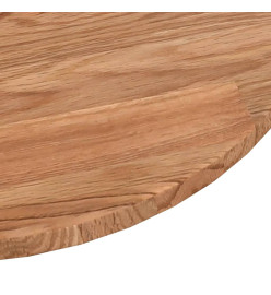 Dessus de table rond Marron clair Ø90x1,5 cm Bois chêne traité