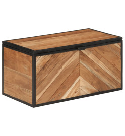 Boîte de rangement 60x30x30 cm bois massif d'acacia et fer