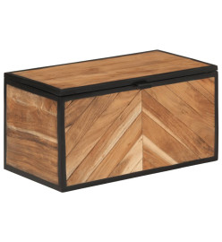 Boîte de rangement 60x30x30 cm bois massif d'acacia et fer