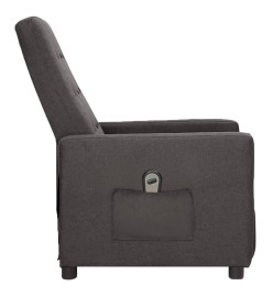 Fauteuil inclinable électrique Gris foncé Tissu