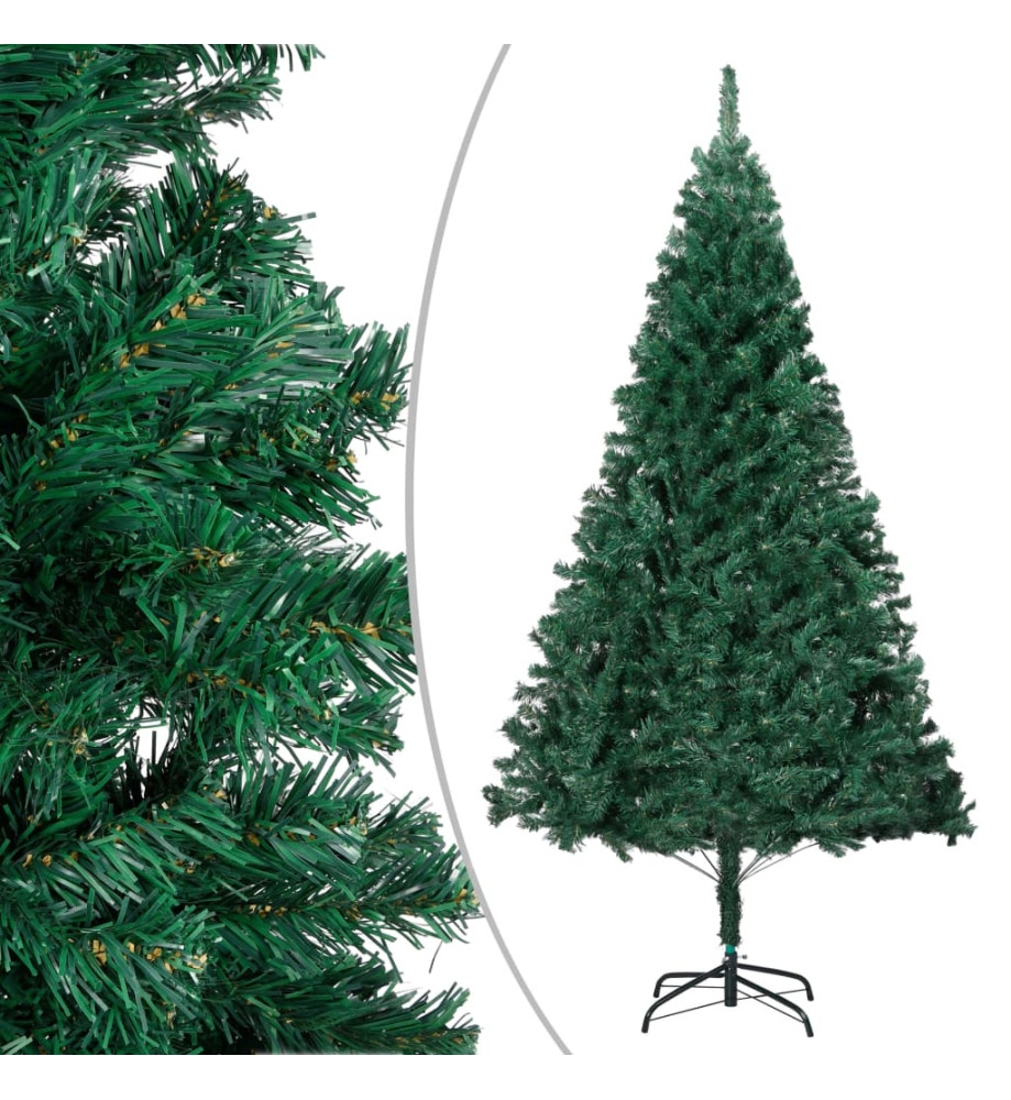 Arbre de Noël artificiel avec branches épaisses vert 210 cm PVC