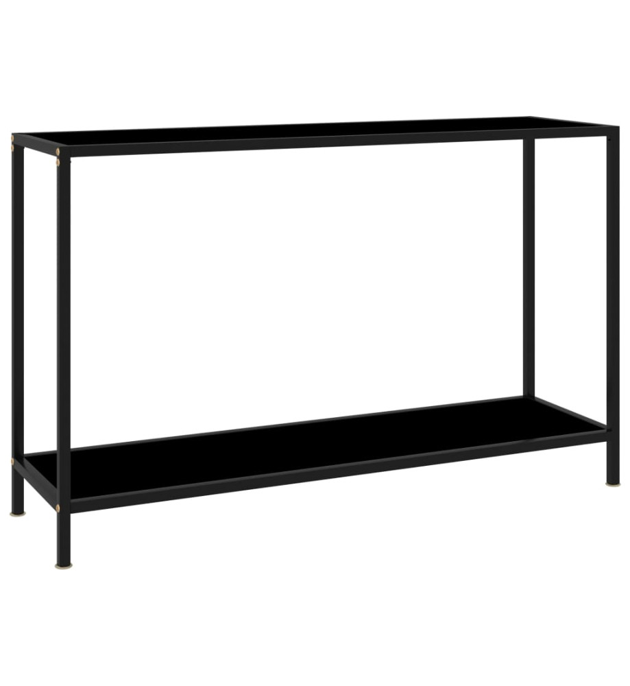 Table console Noir 120x35x75 cm Verre trempé