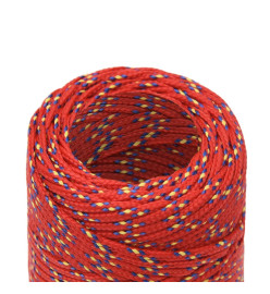 Corde de bateau Rouge 2 mm 500 m Polypropylène