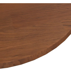 Dessus de table rond Marron foncé Ø90x1,5cm Chêne massif traité