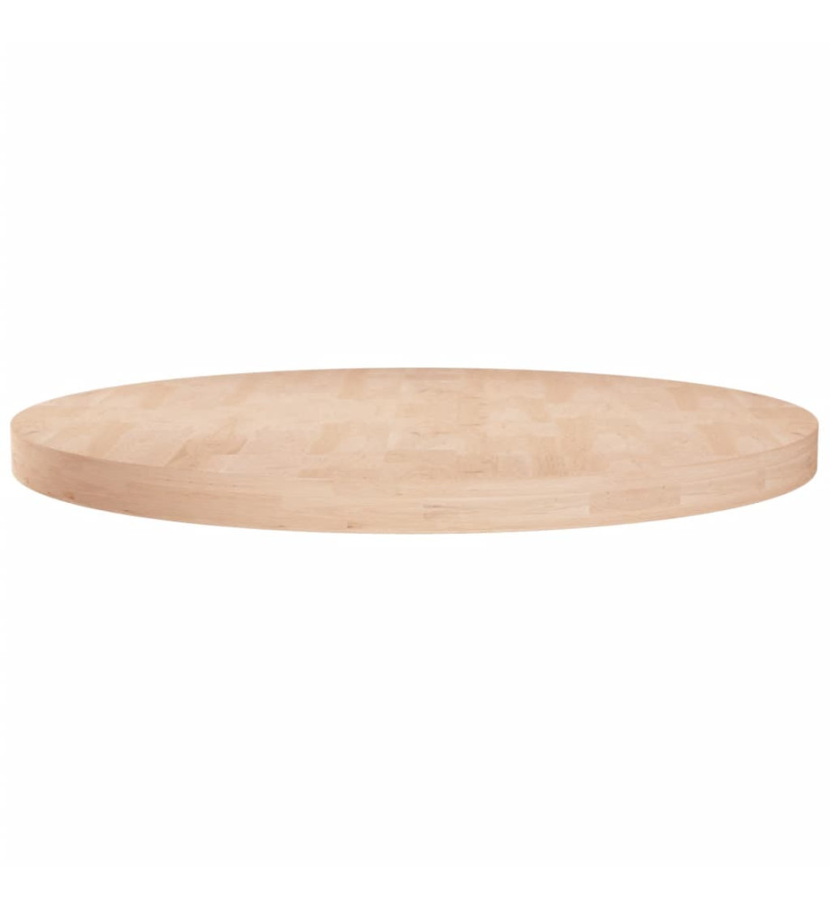 Dessus de table rond Ø80x4 cm Bois de chêne massif non traité