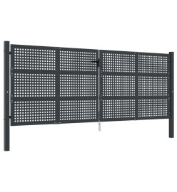 Portail de jardin anthracite 400x200 cm acier