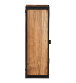 Armoire de salle de bain murale bois massif d'acacia et fer