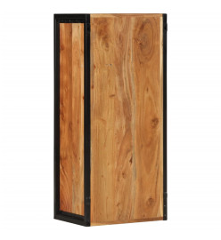 Armoire de salle de bain murale bois massif d'acacia et fer