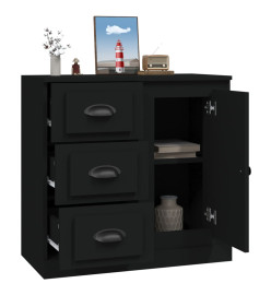 Buffet noir 70x35,5x67,5 cm bois d'ingénierie