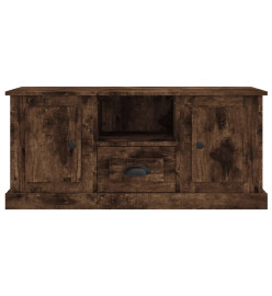 Meuble TV chêne fumé 100x35,5x45 cm bois d'ingénierie