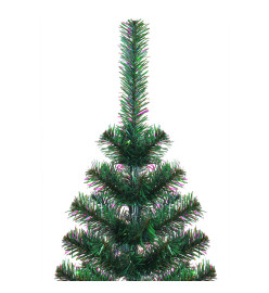 Sapin de Noël artificiel pointes iridescentes Vert 210 cm PVC