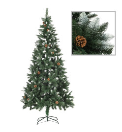 Arbre de Noël artificiel LED et boules et pommes de pin 210 cm