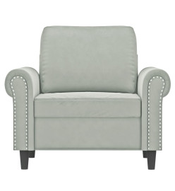 Fauteuil Gris clair 60 cm Velours