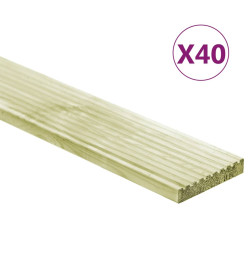 Panneaux de terrasse 40 pcs 5,8 m² 1 m Pin massif imprégné