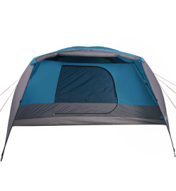 Tente de camping 6 personnes bleu 412x370x190 cm taffetas 190T