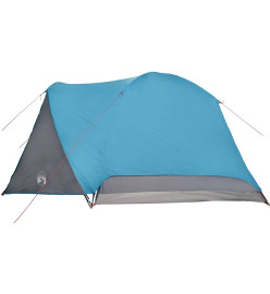 Tente de camping 6 personnes bleu 412x370x190 cm taffetas 190T