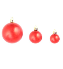 Ensemble de boules de Noël 100 pcs 3/4/6 cm Rouge