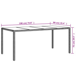 Ensemble à manger de jardin et coussins 9 pcs blanc poly rotin