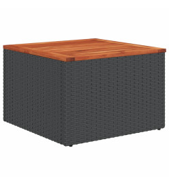 Salon de jardin 6 pcs avec coussins noir résine tressée