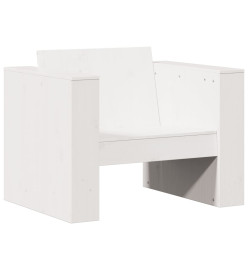Canapé de jardin blanc 79x60x62 cm bois de pin massif