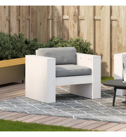Canapé de jardin blanc 79x60x62 cm bois de pin massif