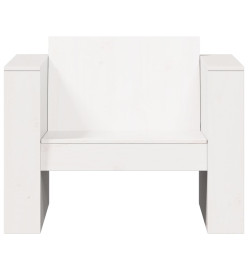 Canapé de jardin blanc 79x60x62 cm bois de pin massif