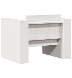 Canapé de jardin blanc 79x60x62 cm bois de pin massif
