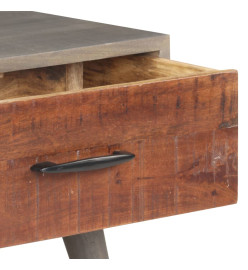 Table basse Gris 100x60x40 cm Bois massif de manguier brut