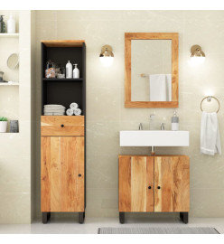 Ensemble de meubles de salle de bain 3 pcs bois massif d'acacia