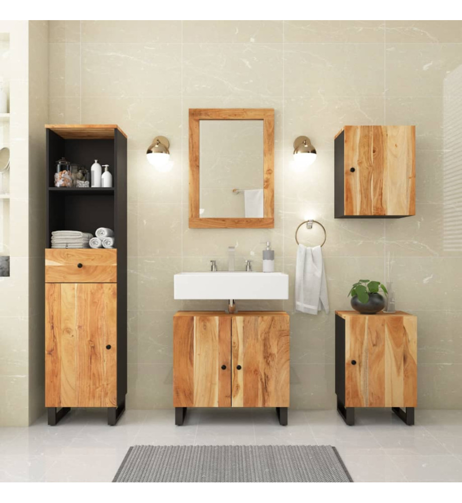 Ensemble de meubles de salle de bain 5 pcs bois massif d'acacia