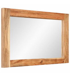 Miroir 70x50 cm bois massif d'acacia et verre