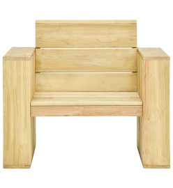 Chaise de jardin avec coussins bleu royal Bois de pin imprégné