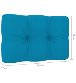 Chaise de jardin avec coussins bleu Bois de pin imprégné