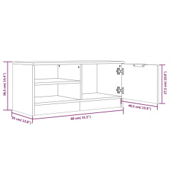 Meubles TV 2 pcs Noir 80x35x36,5 cm Bois d'ingénierie