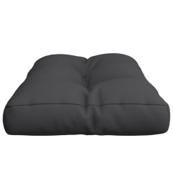 Coussin de palette noir 80x40x12 cm tissu